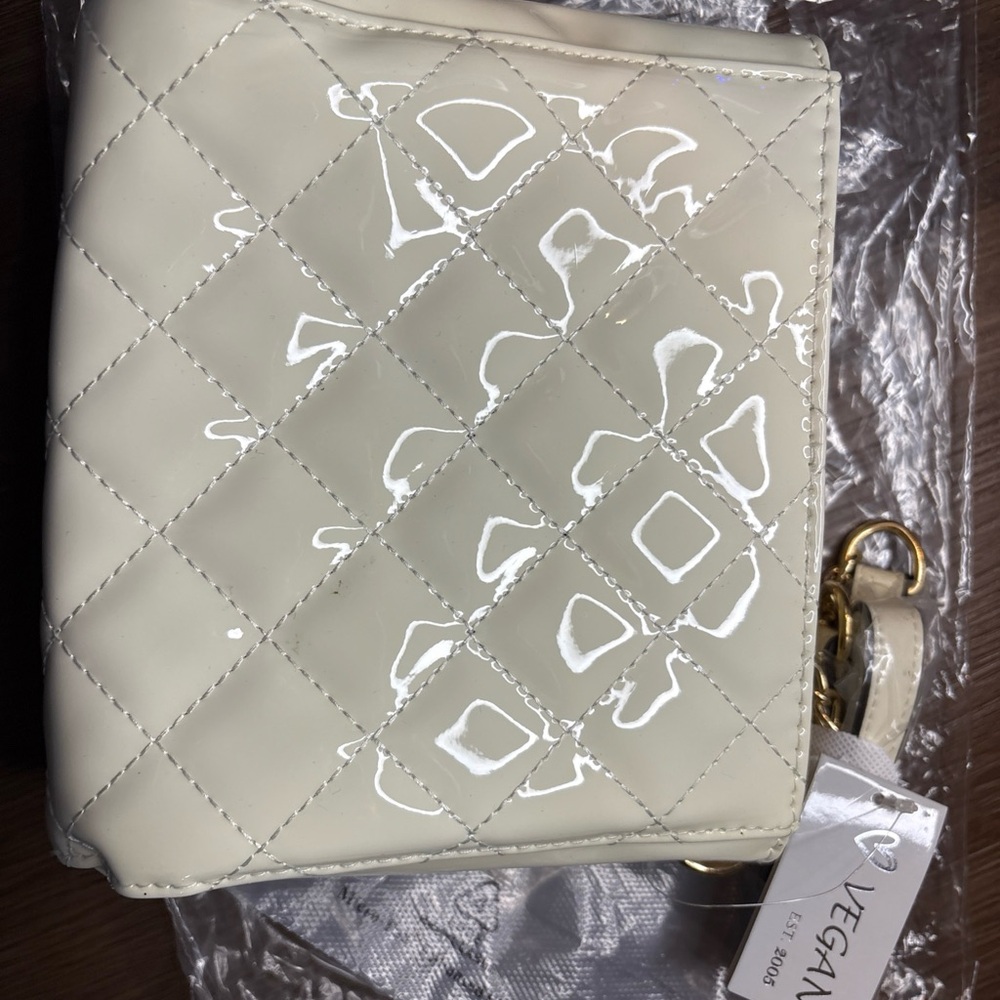 Cream Quilted Women's Bag